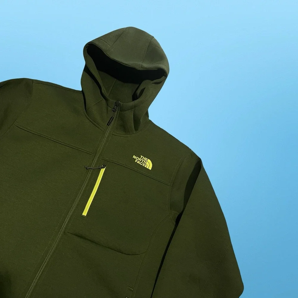 The North Face Haldee Hoodie Jacket Men's Large Olive Green CUN5 Full Zip L
